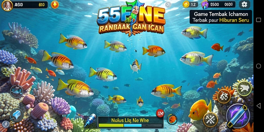 Tampilan gameplay Tembak Ikan yang memikat di 55FIVE.