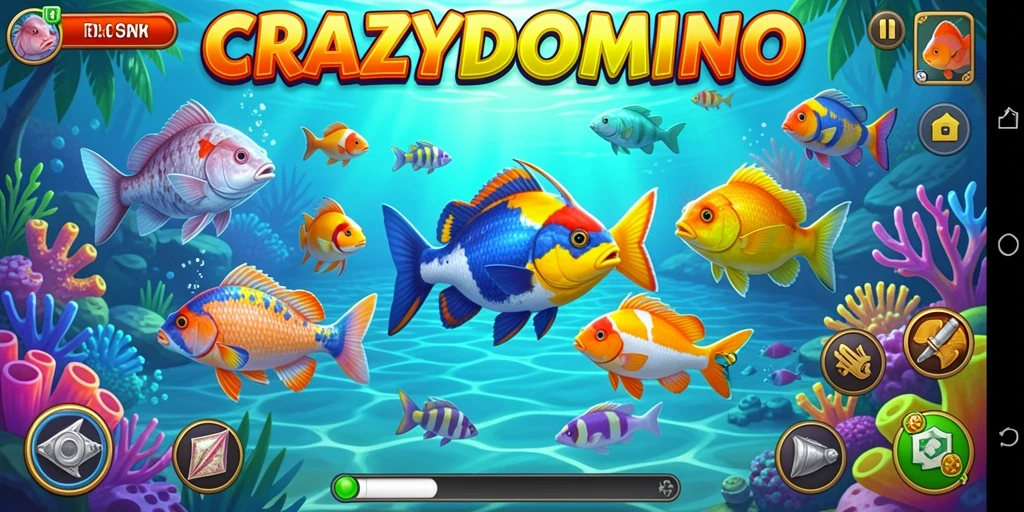 Tampilan gameplay Tembak Ikan yang seru dan penuh warna.