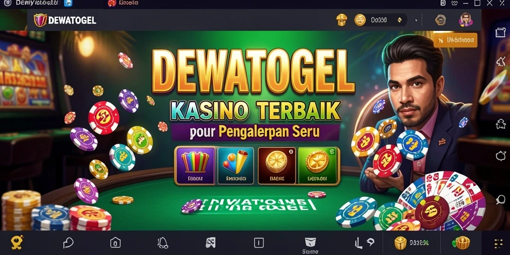 Screenshot gameplay DEWATOGEL dengan suasana Kasino yang nyata.