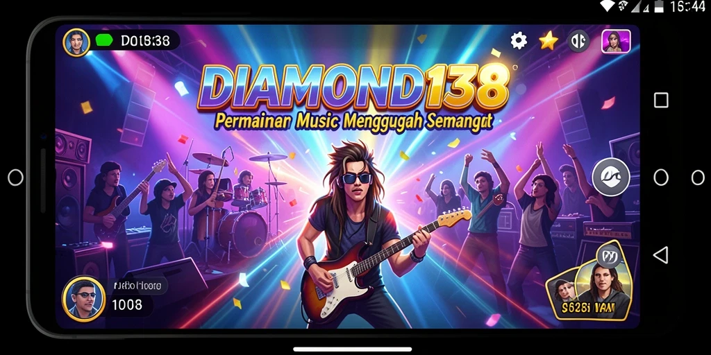 Tampilan gameplay interaktif DIAMOND138 dengan berbagai lagu.