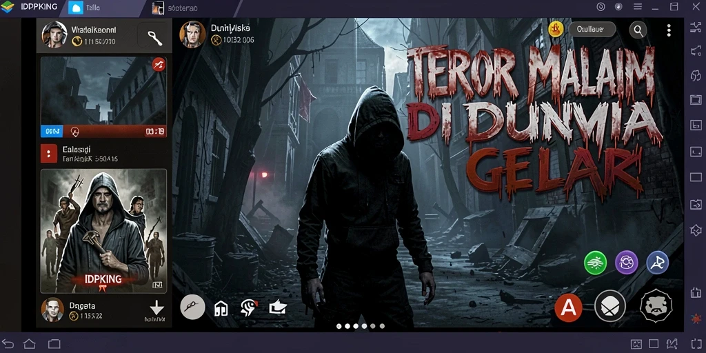 Gameplay menegangkan IDPKING dengan suasana seram dan penuh ketegangan.