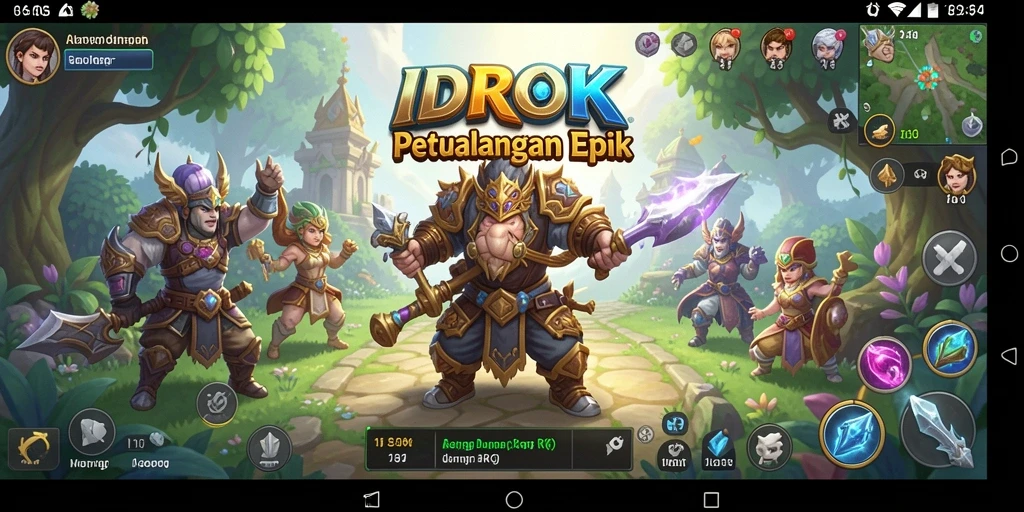 Screenshot IDROK menunjukkan petualangan seru dalam gameplay RPG.