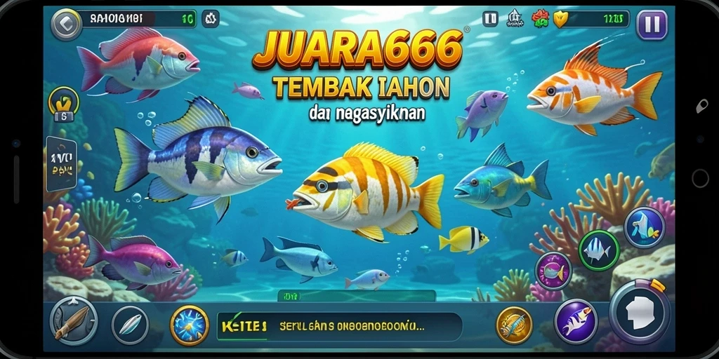 Screenshot JUARA666 menampilkan aksi seru dalam gameplay Tembak Ikan.