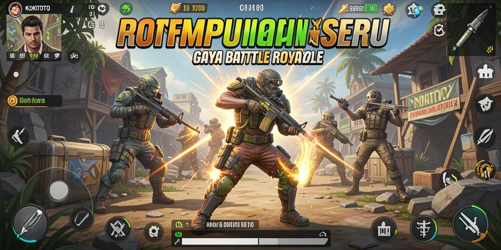 Tampilan aksi mendebarkan dalam pertarungan Battle Royale KOKITOTO.