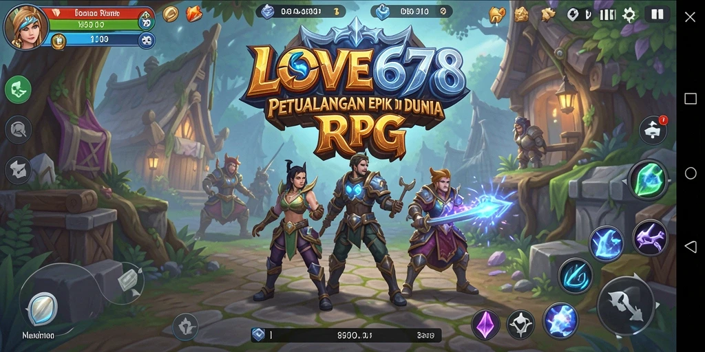 Gambaran gameplay RPG yang mendebarkan di LOVE678.