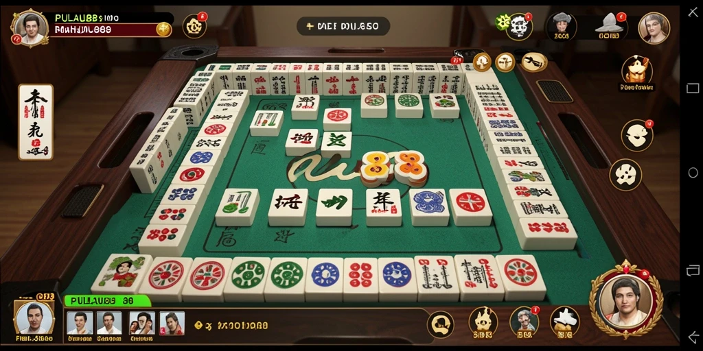 Tangkapan layar PULAU88 menampilkan pemain sedang menyusun ubin Mahjong.
