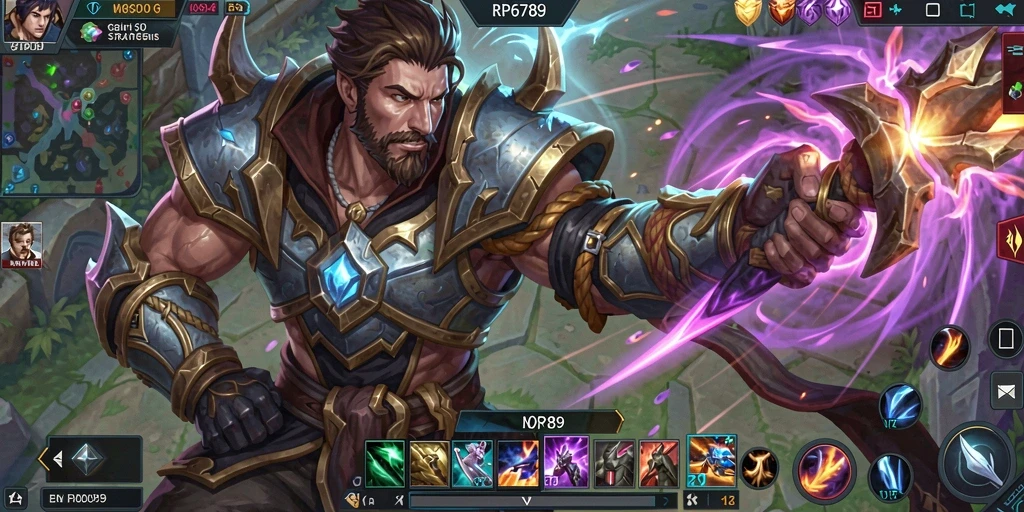 Tangkapan layar menampilkan aksi seru dalam game MOBA RP6789.