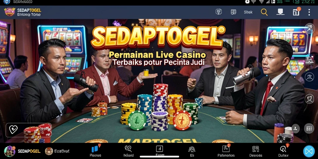 Tampilan menarik dari gameplay Live Casino SEDAPTOGEL.