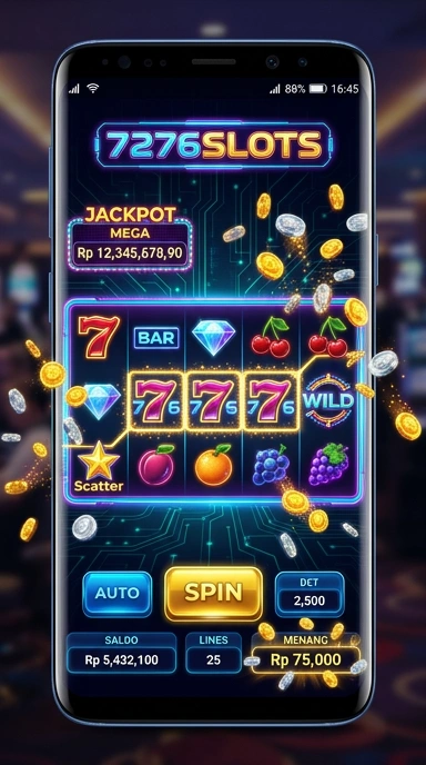 Tampilan aplikasi 7276slots yang intuitif dan user-friendly.